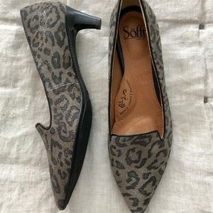 Animal Print Leather Pumps
